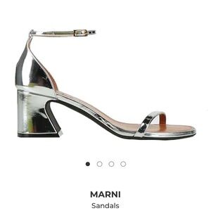 Marni Silver Patent Leather Sandal
